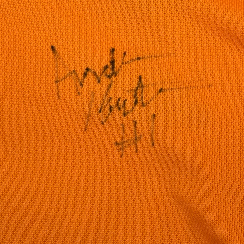 Adidas McDonalds All-American Soccer Goalkeeper Jersey Mens Orange Signed #1 L - Picture 4 of 13